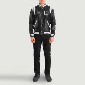 Chaqueta de invierno para hombre de diseño superior con cuello levantado manga completa 100% cuero de alta calidad personalizable precio razonable - Product Image 5