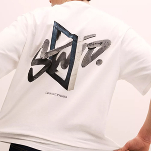 เสื้อยืดพิมพ์ลายพัฟสำหรับผู้ชายเสื้อโอเวอร์ไซส์แห้งเร็วแบบกำหนดเองสี - Product Image 2
