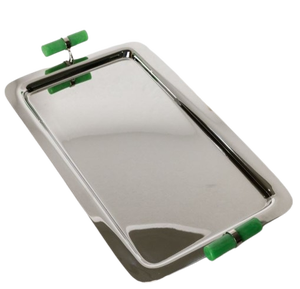 Plateau de service carré en métal écologique avec finition dorée pour servir du thé, du dessert et des chocolats à la maison ou à l'hôtel - Product Image 5