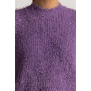Suéter Básico de Lana Lila con Decoración de Piel para Usar como Prenda Exterior-WM-SWT-WS23-064 - Product Image 2