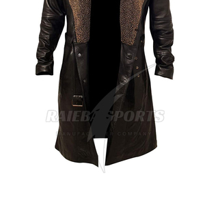 Nuova moda <span class=keywords><strong>in</strong></span> <span class=keywords><strong>pelle</strong></span> <span class=keywords><strong>Trench</strong></span> da uomo con materiale di alta qualità prezzo all'ingrosso cappotto lungo <span class=keywords><strong>in</strong></span> <span class=keywords><strong>pelle</strong></span> da uomo - Product Image 5