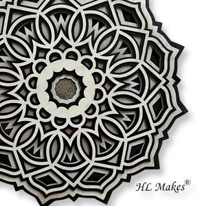 Arte de Pared 3D Único de Madera Estilo Bohemio, Mandala para Meditación, Diseño Art Deco, Decoración Perfecta para Colgar en Aniversarios - Product Image 3