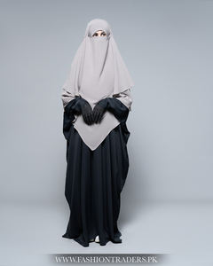 Robe Khimar Hijab islamique faite à la main pour femmes, en polyester respirant, tenue modeste confortable, fournisseur en gros du Pakistan - Product Image 2