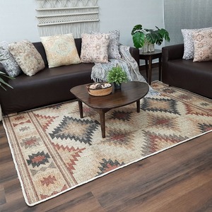 Alfombra moderna de yute Kilim con respaldo de algodón antideslizante, respetuosa con mascotas ecológicas, agrega encanto artesanal a su hogar - Product Image 3