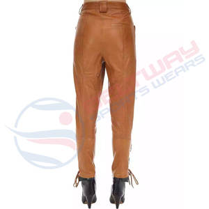 Vente en gros Nouveau design Pantalon en cuir taille haute pour femmes Pantalon en cuir pour femmes de fabrication professionnelle - Product Image 4