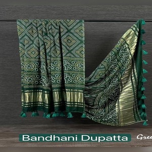 Dupatta-seda tradicional de Catan pura para fiesta, ropa de India, calidad prémium para la venta - Product Image 2