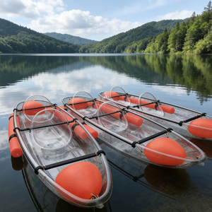 Kayak transparent en polycarbonate à fond de verre, canoë <span class=keywords><strong>portable</strong></span>, kayak de tourisme pour lacs et rivières, sports nautiques - Product Image 4