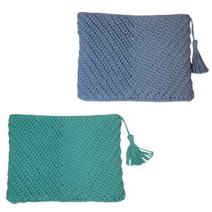 Fabriqué à la main Vintage Crochet dames sac à main doux personnalisable écologique Polyester coton doublure bouton fermeture cadeau parfait - Product Image 1