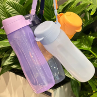 Bouteille d'eau écologique Tupperware 500ml haute qualité PP matière plastique vierge coffre-fort a sangle pour Sport Trekking travail école