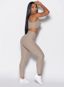 Respirant personnalisé taille élastique Scrunch bout à bout durable Yoga Leggings taille haute vêtements de sport Leggings ensemble d'entraînement de gymnastique pour les femmes - Product Image 3