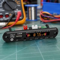   Module décodeur audio MP3 5.0 pour voiture avec écran couleur, radio FM, prise en charge FLAC WMA WAV sans perte, TF USB AUX et télécommande
