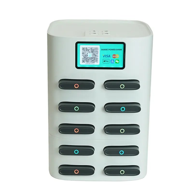 Batterie Lithium Polymère Partageant la Batterie externe 8 emplacements Banque d'alimentation partagée Code Qr Vending Location Téléphone Charge Produits