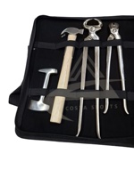 Kit de Herramientas para el Cuidado de Caballos CST SFSTR, Diseño Estadounidense, 7 Piezas, Acero Inoxidable de Calidad Níquel, Juego para el Cuidado de Pezuñas, Duración Ilimitada