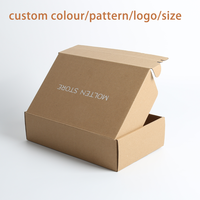Scatola Riciclabile in Cartone Grigio-Marrone 5x5 cm, Confezione in Carta Kraft per Spedizione Tappetini Mouse