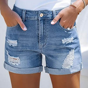 Haute qualité meilleur Design femmes jean court 2024 nouveau Style femmes jean court séchage rapide femmes jean court - Product Image 5