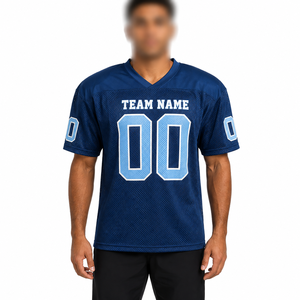 Maillot de football américain pour homme, maillot de supporter noir, col en V, manches courtes, respirant, impression du nom de l'équipe, coupe classique, vêtements de sport pour adultes - Product Image 1
