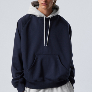 Fabricante de ropa de tendencia superior al por mayor de encargo de alta calidad 430g francés Terry hombres sudaderas con capucha de gran tamaño - Product Image 2