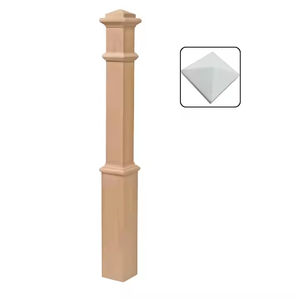 Capuchon de poteau en bois massif moderne minimaliste pour décor extérieur Résistant à l'eau Colonnes de pont d'escrime durables et écologiques pour - Product Image 2