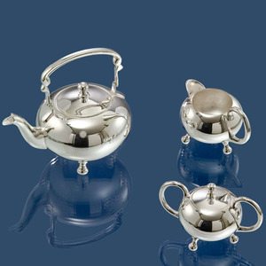 Modern Brass Silver Plated <b>Teapot</b> Wholesale Home Decorative Nickle Plated Metal Coffee and <b>Teapot</b> Tumbler - Product Image 1