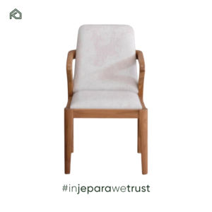 Chaise de salle à manger rembourrée moderne et minimaliste, pieds en teck massif, design d'inspiration scandinave, fabrication artisanale, confort - Product Image 6