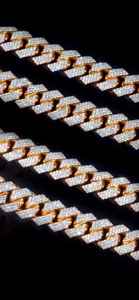 Collar de Cadena Cubana de Lujo con Baño de Rodio y Acabado Dorado, Joyería Hip Hop, 12 mm, 30 Quilates, Piedras de Moissanita VVS, Regalo para Fiestas - Product Image 6