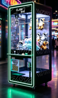 Machine à griffes à prix de gros pour centre commercial et salle d'arcade, avec boîtier de matériel de qualité commerciale, éclairage LED coloré et mécanisme de préhension précis
