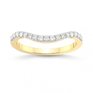 แหวนเพชรทรงโค้ง เพชรเลี้ยงในห้องปฏิบัติการ 0.25 กะรัต น้ำหนักรวม 14K ทองคำแท้ สี FG ความสะอาดระดับ VS เพชรแท้ 17 เม็ด ของขวัญแท้ เครื่องประดับสำหรับทุกเพศ - Product Image 2