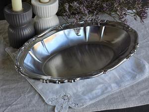 Platter Luxury Tableware Styling Classic Silver Centerpiece Vintage Silver <b>Bowl</b> Antique Silver Serveware Silver Decorative - Product Image 5