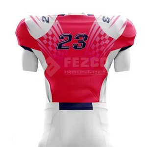 ชุดยูนิฟอร์มอเมริกันฟุตบอลผ้าโพลีเอสเตอร์ 100% ลายเรียบ แขนสั้น ระบายอากาศได้ดี พร้อมบริการสกรีนโลโก้ตามแบบที่ต้องการ - Product Image 6