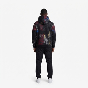 Sudadera con Capucha de Felpa de Algodón de Alta Calidad, 350GSM, Estilo Urbano, Personalizable con Sublimación, para Hombre, Estilo Holgado, Impresión DTG, OEM - Product Image 2