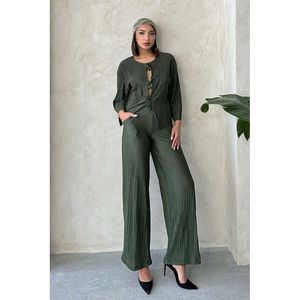Pantalones Plisados al por Mayor - CAQUI - Product Image 1