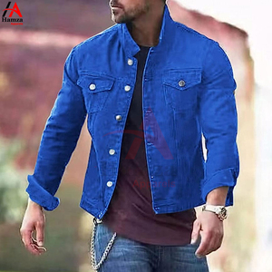 Veste Denim Homme en Coton 280 GSM Col Rabattu Couleur Unie Bouton Devant Manches Longues Design Veste Denim par Hamza Apparels - Product Image 3