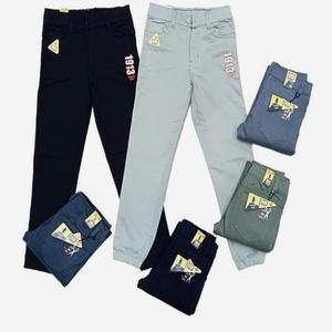 Vente en gros élégant petit patch détail Joggers mode taille élastique pantalon avec techniques lavées - Product Image 1