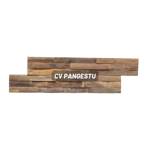 PANGESTU Panneaux muraux 3D modernes en bois non tissé, design géométrique, insonorisants, en teck d'Indonésie, pour villas et loisirs - Product Image 1