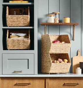 Stacked water hyacinth <b>baskets</b> Handmade Storage <b>Basket</b> Wholesale eco-friendly Made in Vietnam - Product Image 4