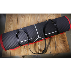 Sangle de tapis de yoga en cuir PU sangle de ceinture extensible réglable en matériau naturel avec étiquette de logo personnalisée - Product Image 3