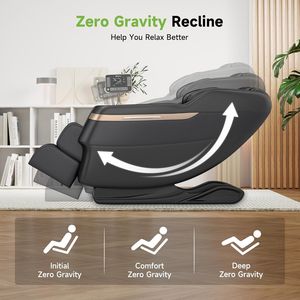 Silla de Masaje Moderna Plegable de Gravedad Cero para Cuerpo Completo y Cintura, con Bolsa de Aire para la Cabeza, Circulación, Descompresión, Función Musical, Uso Comercial - Product Image 4