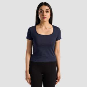 เสื้อทรงสลิมฟิตเนสสีกรมท่า ระบายอากาศได้ดี - Product Image 1
