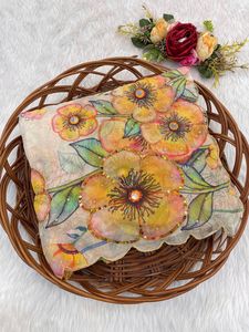 High Quality Heavy Sequence Saree Latest Design Organza Silk Cotton <b>Indian</b> Traditional Dress for Adults for Weddings & Parties - Product Image 3