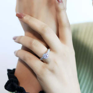 NOVAMART Fine Zarkan Princess <b>Silver</b> <b>Solitaire</b> Diamond <b>Ring</b> Wholesale Export - Product Image 3