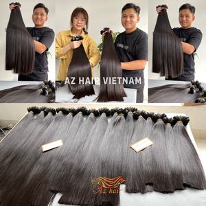 Cheveux vietnamiens Super Double Drawn, lisses et soyeux, cuticules alignées, bruts, non traités, vierges, Remy, en paquet, noir naturel - Product Image 6