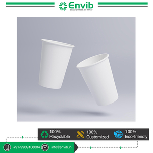Vasos de papel reciclables desechables de pared simple de 10oz al por mayor, tamaño personalizado, calidad asegurada, logotipo personalizado para servir bebidas frías - Product Image 4