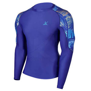 El mejor producto más vendido Rash Guard en manga larga Último diseño MMA Wear Color sólido Rash Guard - Product Image 2
