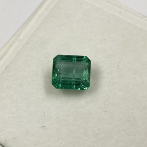 Pierre précieuse précieuse en vrac pour la fabrication de bijoux, brillant, certifié naturel, émeraude de zambie, à facettes, taille octogonale - Product Image 5