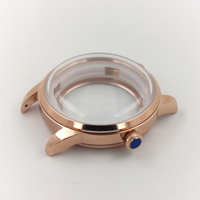 Piezas de Reloj: Caja de Acero Inoxidable 316L de 40 mm, Compatible con Esferas de 35 mm, Adaptada para NH35, Caja de Reloj en Oro Rosa, Cubierta para NH34 NH38