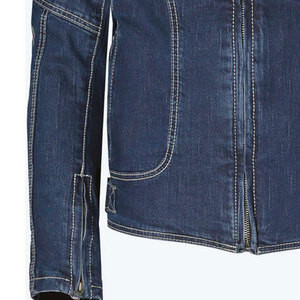 Vestes en jean solides à lavage moyen pour hommes de qualité supérieure Le service OEM et ODM est fourni - Product Image 5