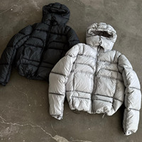 Veste d'hiver matelassée légère coupe-vent pour homme, personnalisée par le fabricant, en cétallic, à capuche, pour l'extérieur et la ville