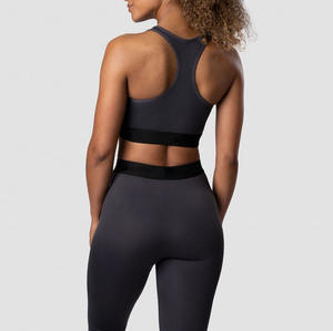2024 Custom Yoga Gym <b>Legging</b> Set for Women Solid Pattern 2Pcs Crop Top and <b>Leggings</b> Fitness Activewear - Product Image 6