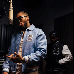 Chaqueta de cuero Avirex Chaqueta de bombardero de cuero de vaca real para hombre Edición limitada Estilo vintage Cierre de cremallera gruesa para invierno - Product Image 6