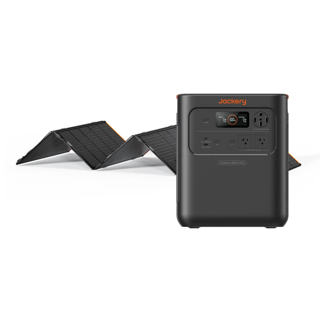Jackery HomePower 3600 Pro Max 3584Wh 4000W Portable Solar Generator 240V Home Backup Power Station Expandable Lithium Ion MPPT